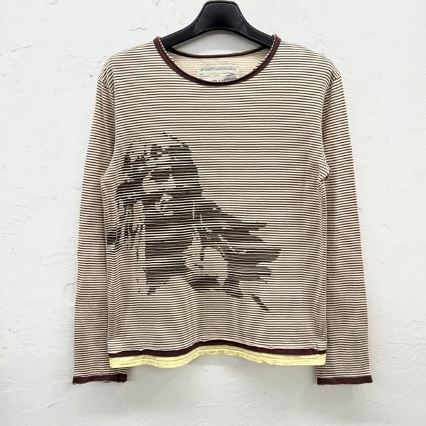 sraive 스트라이프 레이어드 롱슬리브