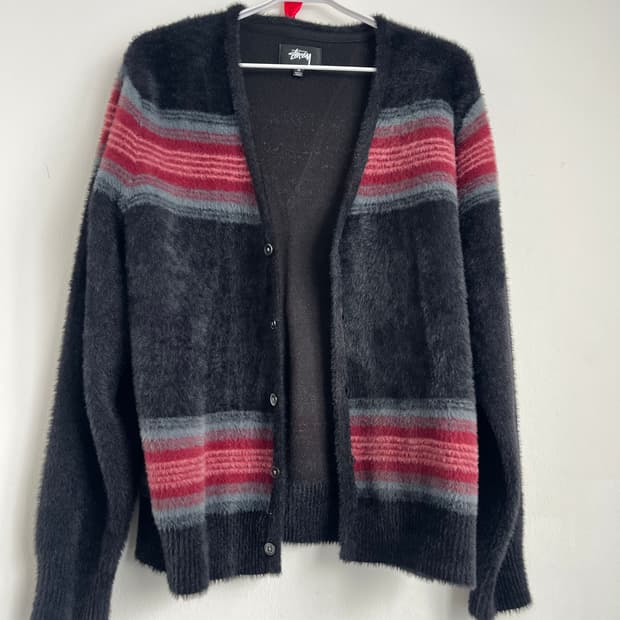 스투시 스트라이프 가디건