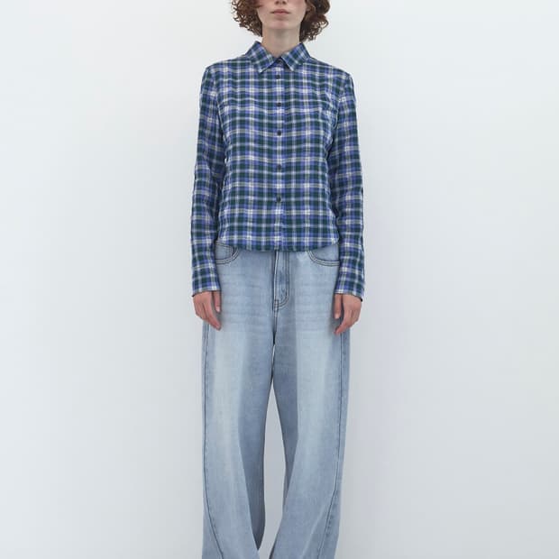 엔조플루스 체크 셔츠