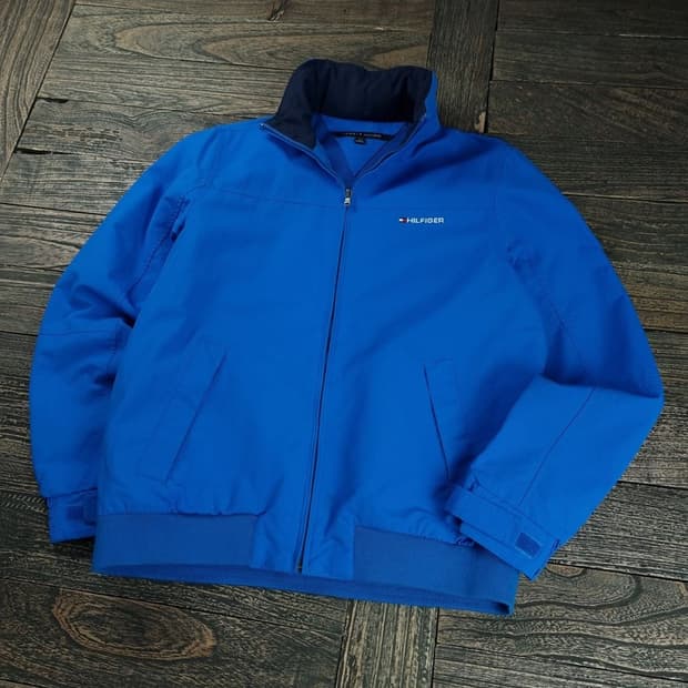 [타미힐피거] 로고 패치 블루종 자켓 M18810