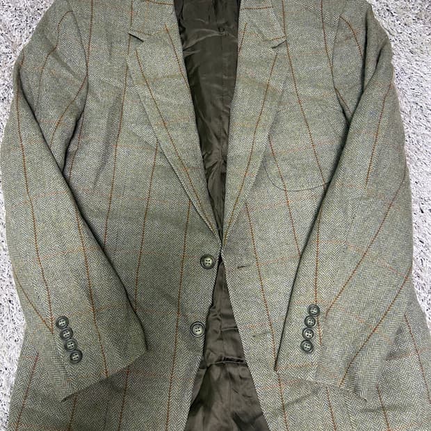 이태리제 카날리 체크 블레이저 사이즈 100~105