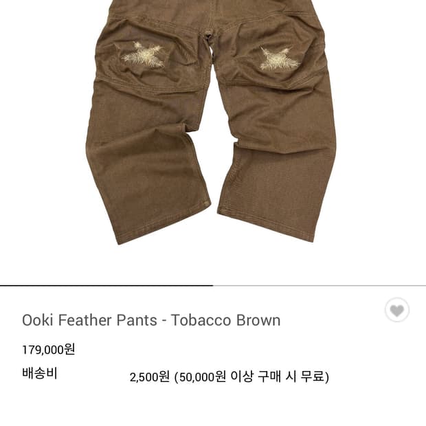 Aoiro 오오키 페더 브라운 팬츠 1