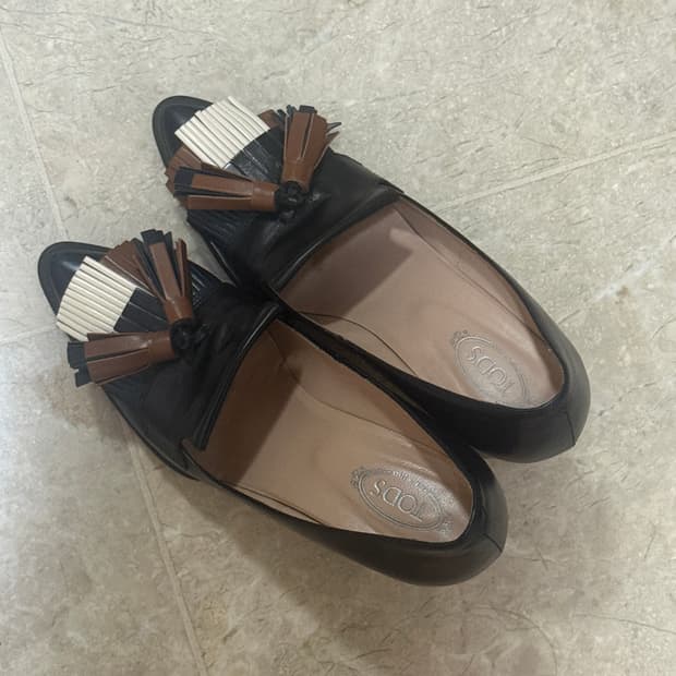 토즈 테슬 블록 힐 로퍼 36 230