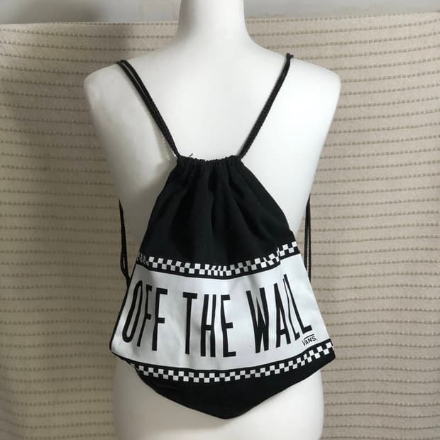 반스 오프더월 블랙 신발주머니 가방 백팩