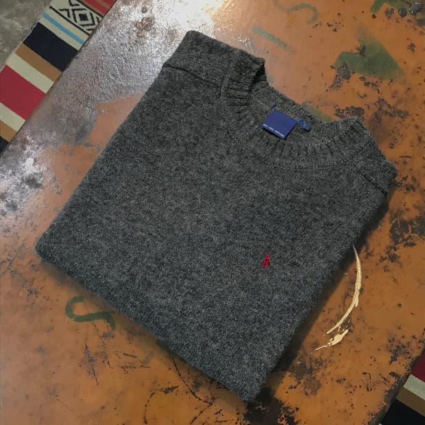 폴로랄프로렌 차콜 그레이 셰틀랜드 울 니트 남성 105 110 사이드