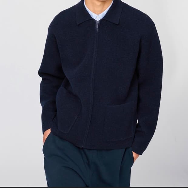 유니클로 니트 풀 집업 재킷