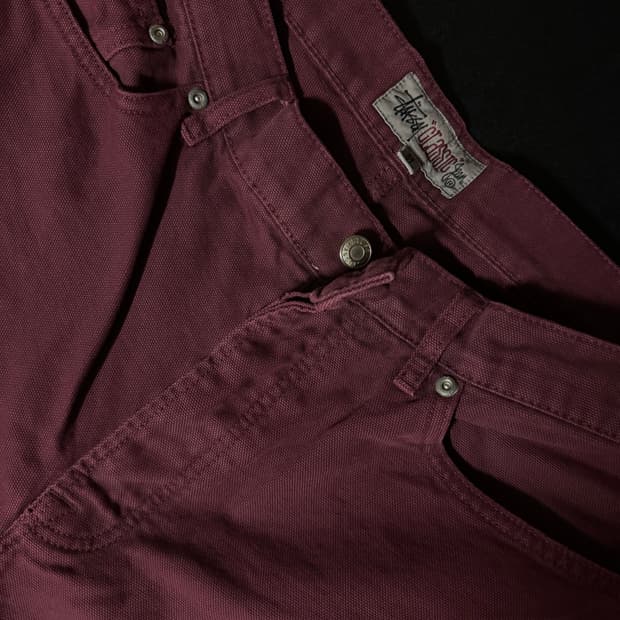 스투시 캔버스 빅 올 팬츠