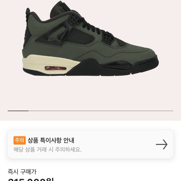 조던 4 언디핏 265
