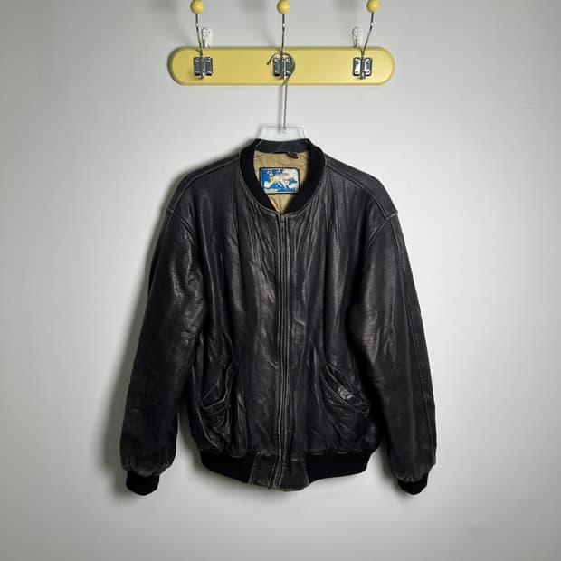VTG 빈티지 양가죽 봄버 자켓 