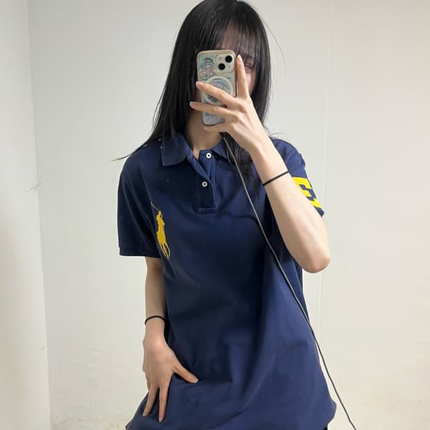 Polo Navy Big Pony Collar Tee