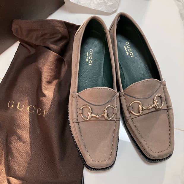 구찌 정품 홀스빗 로퍼 그레이 EU36