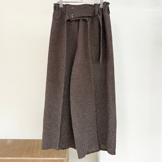 이세이 미야케 브라운 스트라타 플리츠 팬츠