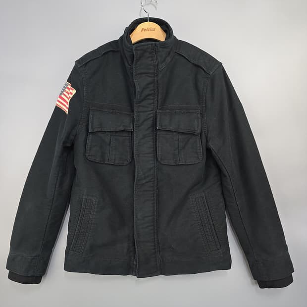 폴로진스(Polo Jeans) 성조기 패치 셰르파 자켓 M