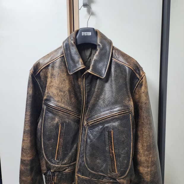 [50]휴고보스 가죽자켓 브라운