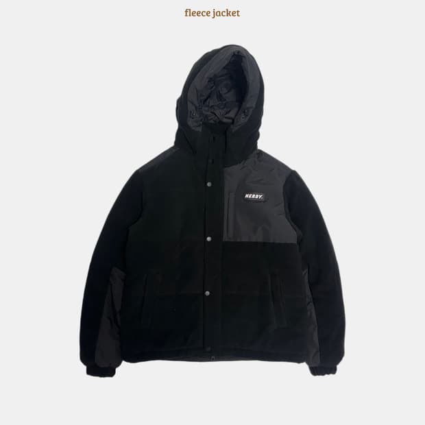 널디 플리스 블락 패디드 자켓