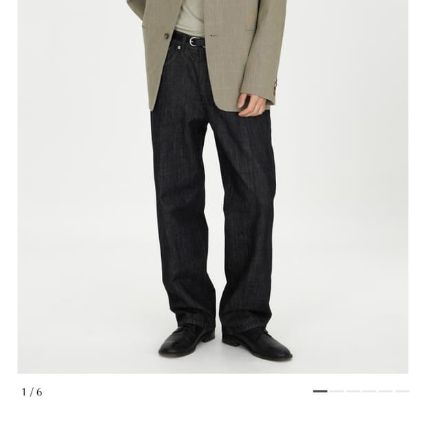 Straight Denim Pants (Men) (Long)