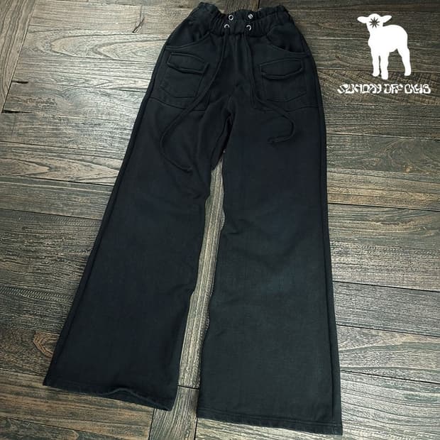 [선데이오프클럽] 더블레이어드 헤비 테리 플레어 스웻팬츠 M20272