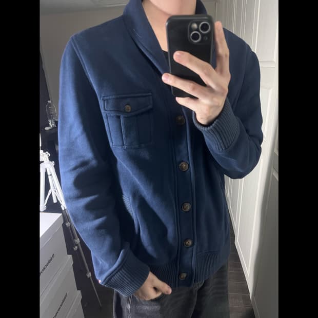 [100] TOMMY HILFIGER 타미힐피거 숄카라 스웻가디건