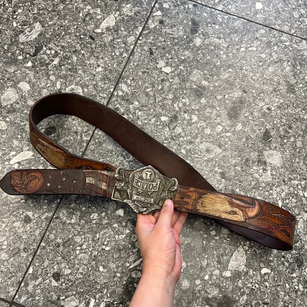 할리데이비슨 70~80s 폴리스 말가죽 벨트 처분 