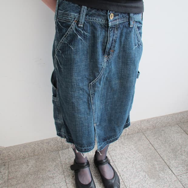 Celluloid carpenter denim skirt