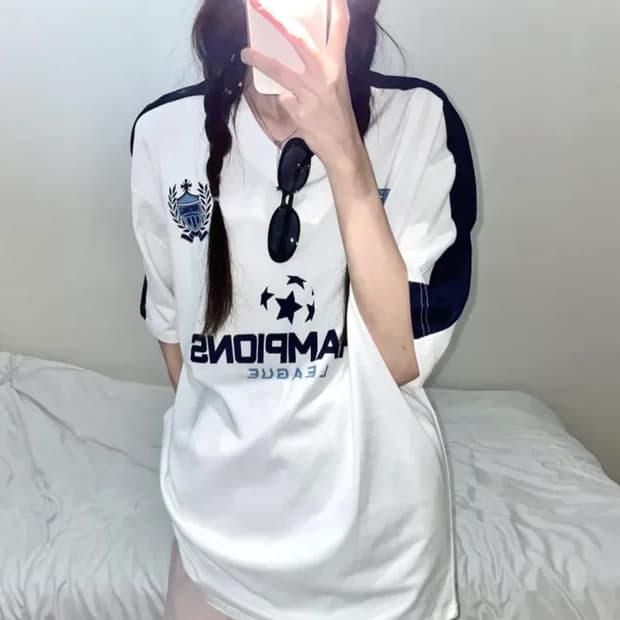 챔피언스리그 반팔티 화이트