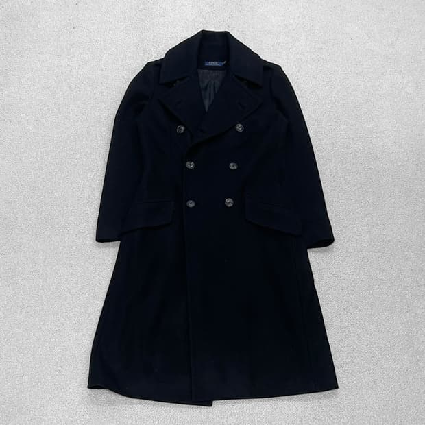 폴로 랄프로렌 울 더블 코트 블랙