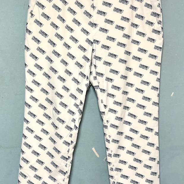 르꼬끄 골프 남성 로고 패턴팬츠 여름 화이트 스판좋음 스키니핏 L 32