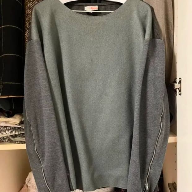 솔리드옴므 우영미 펠트 지퍼 맨투맨 110사이즈