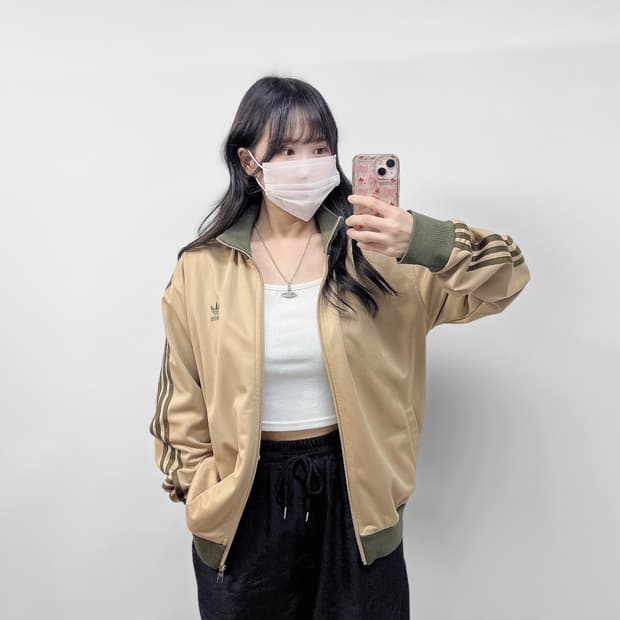 아디다스 3s 올드스쿨 트랙탑 져지 베이지 카키