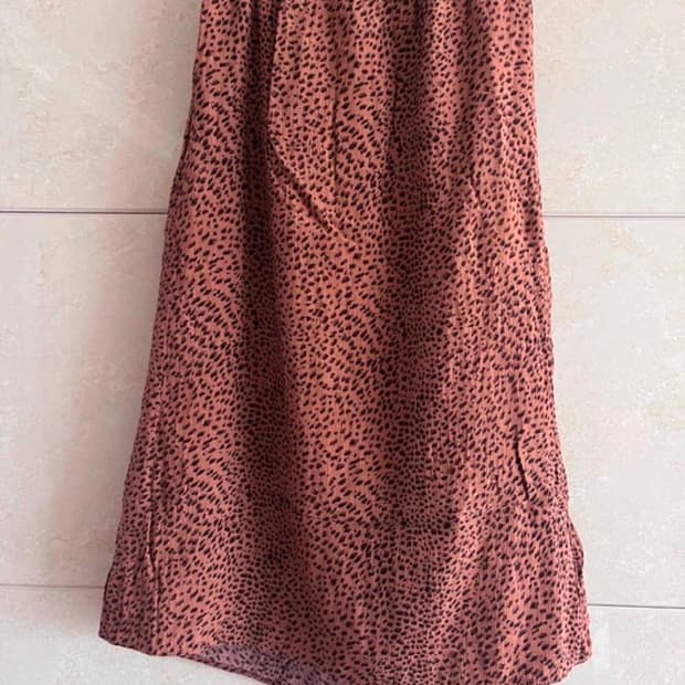 1회 착용) 핑크 호피 스커트