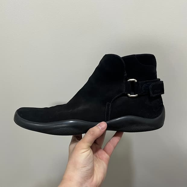 Prada Sports Suede Velcro Boots
