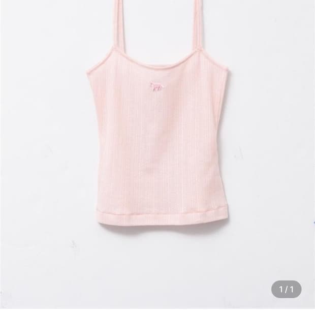 메종키츠네 SS25 폭스헤드 패치 민소매 나시 로즈워터 s