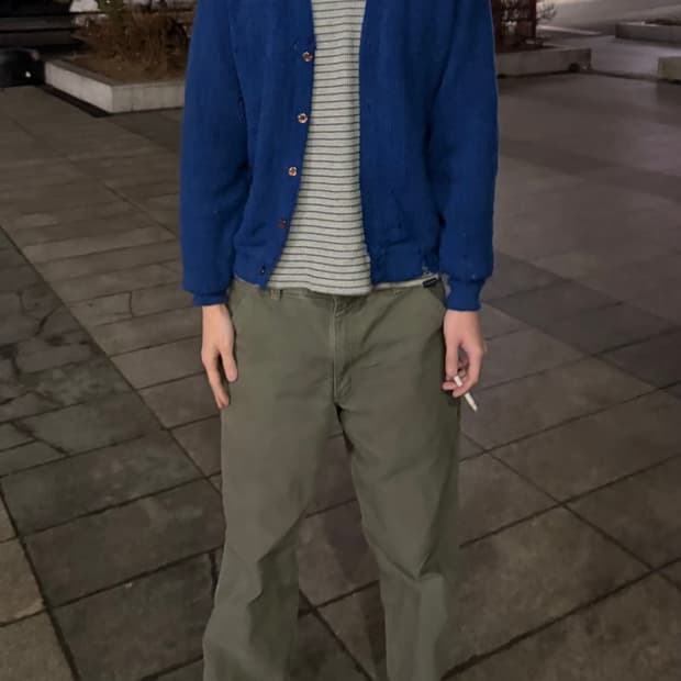 60~70년대 디스트레스 모헤어 가디건