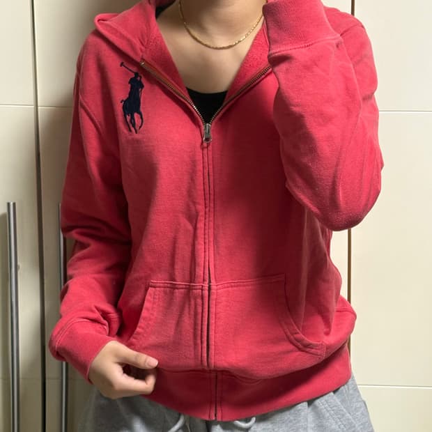 폴로 랄프로렌 빅포니 코랄핑크 레드핑크 후드집업