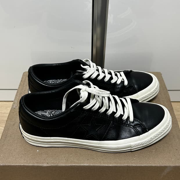 컨버스 원스타 로우 레더 블랙 (260)