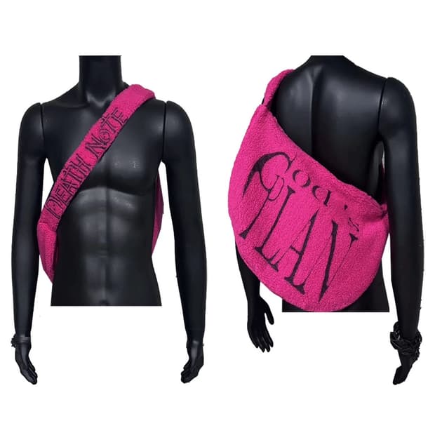 데스노트 갓플랜 핑크 양털 뽀글이 덤플링 숄더백 가방 오네갸루