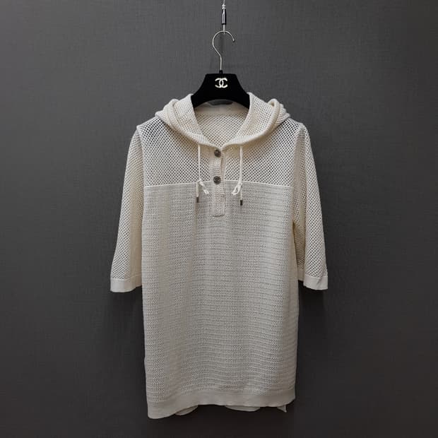 한섬 래트 2021 후드 반팔 니트 F사이즈