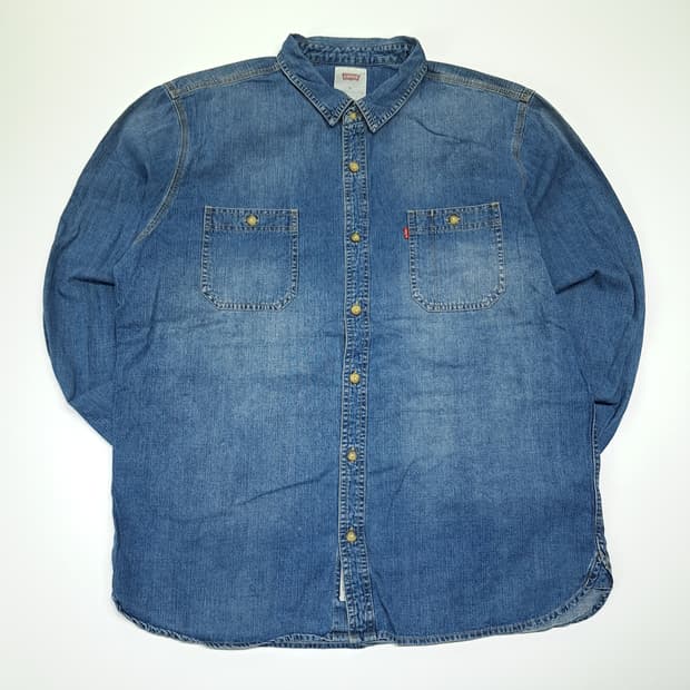 CL510 XL 리바이스 코튼 인디고 워싱 중청 데님셔츠 남방