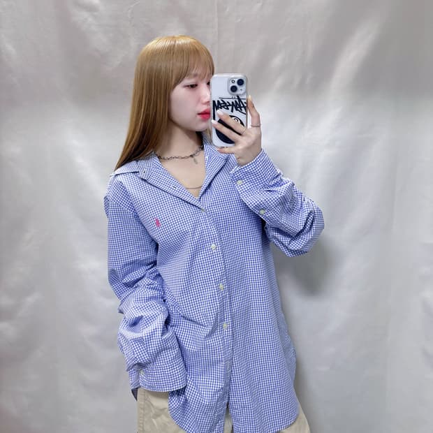 폴로 랄프로렌 포니 체크 셔츠 