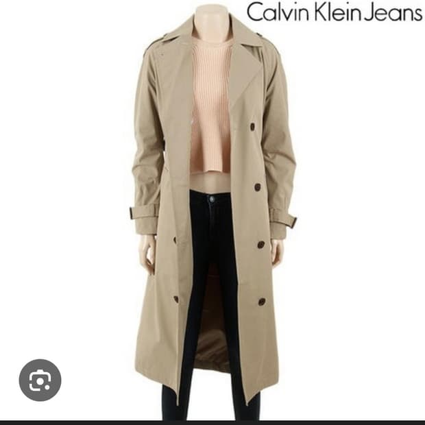 캘빈클라인 진(Calvin Klein Jeans)의 여성용 롱 트렌치코트