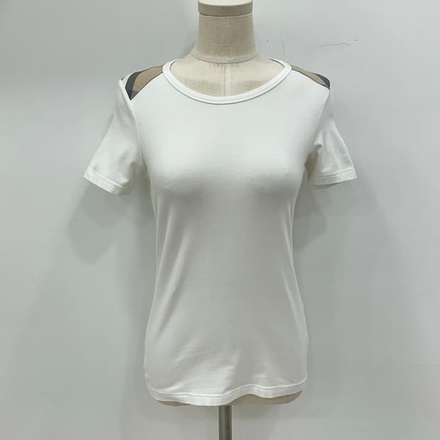 버버리 숄더 체크 반팔