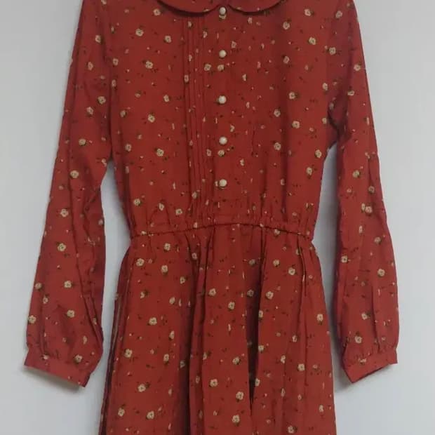 감귤 플라워 원피스