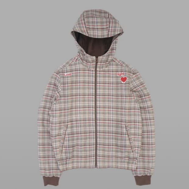 love check puffed jacket brown