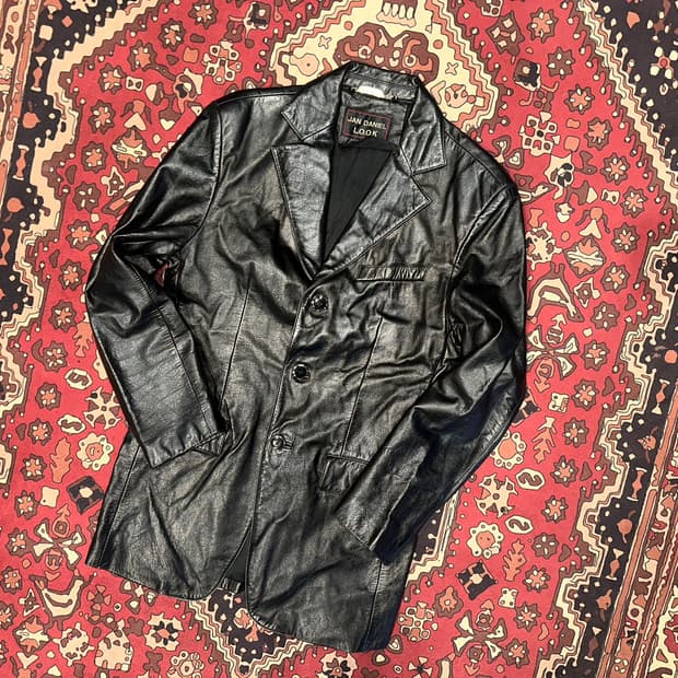 ( M-L ) 가죽마이 블레이저 블레이져 레더자켓 양가죽자켓 소가죽