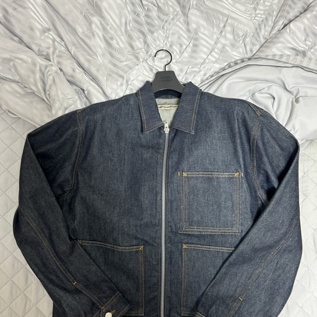 L)스투시 zip raw 데님자켓 