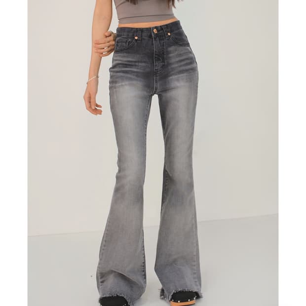 시크윈 ootj 부츠컷 워싱 흑청 부츠컷 팬츠