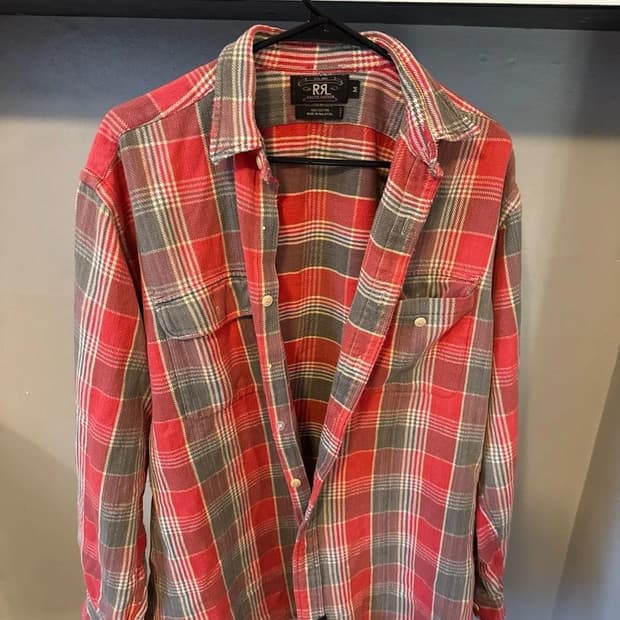 RRL 더블알엘 플레이드 트윌 워크셔츠