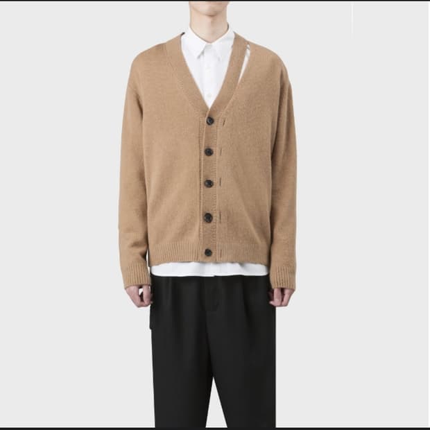 송지옴 팀버튼 자수 가디건