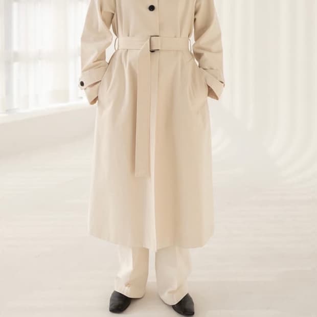 유노이아 트렌치코트 아이보리