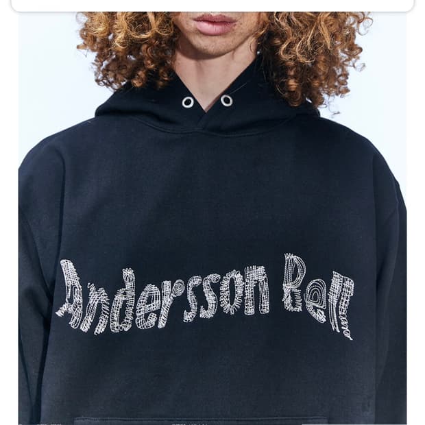 앤더슨벨 [정품] 후드티 자수 로고 스웻셔츠 L(105)